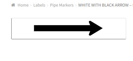 White With Black Arrow-Pipe Marker, Color: AV, Size: 1.125 x 8