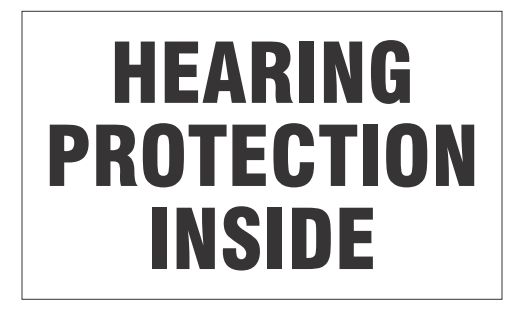 Hearing Protection Inside, Color: AV, Size: 7&quot;x10&quot;