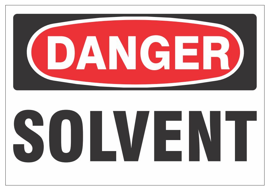 Danger Solvent, Color: AV, Size: 7x10