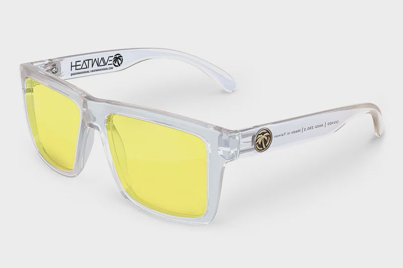 Heat Wave Z87 Vise Vapor Clear / Hi-Vis Yellow, Color of Lens/Frame: Z87 Vise Vapor Clear / Hi-Vis Yellow
