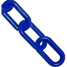 Mr. Chain Plastic Barrier Chain / Traffic Blue / 1.5&quot; Link Dia. / 50&#39; Length, Color/Length: Mr. Chain Plastic Barrier Chain, Traffic Blue, 1.5