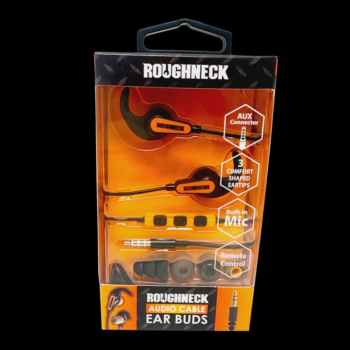 Roughneck Audio Cable Ear Buds, Color: Orange