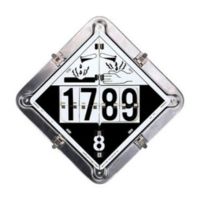6 Legend Flip Number Placard, Color: Aluminum, Size: 6 Legend