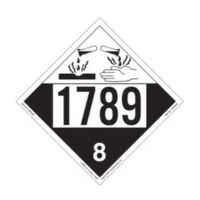 DOT Placard 1789 Rigid Vinyl, Color: 1789, Size: 10.75