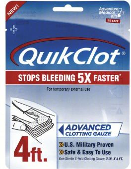 QuikClot Gauze, Size: 3&quot;x4&quot;