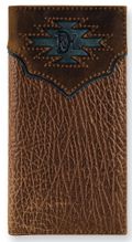 Red Dirt Rodeo Wallet Yoke W/Teal Inlay