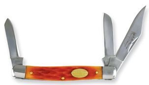 Justin Stockman Knife Jigged Bone Handle 3 Blade