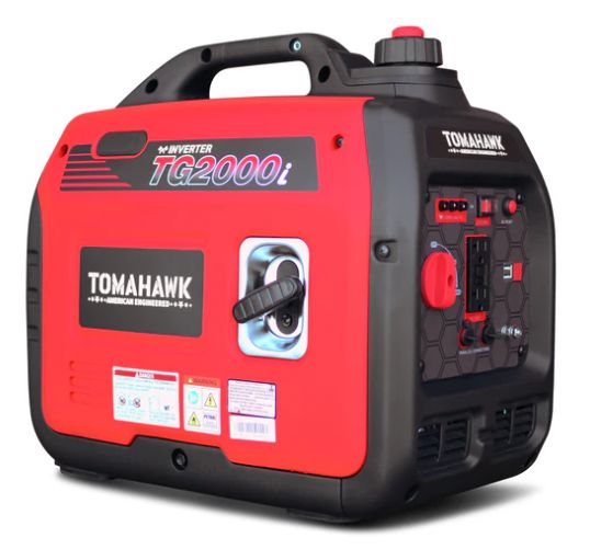 Tomahawk 2000 Watt Inverter Generator Super Quiet Portable Gas Power Professional Use