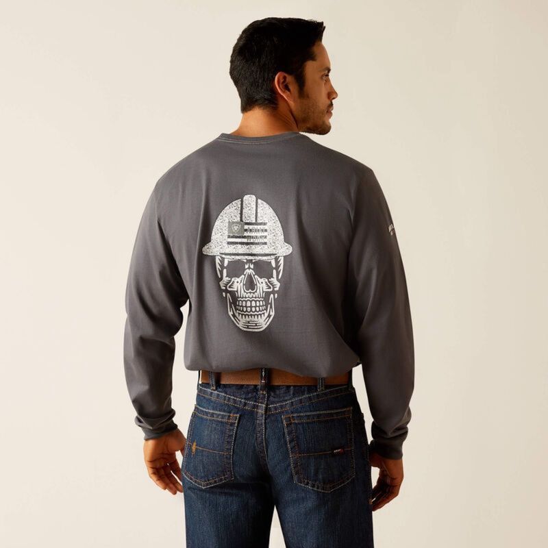 Ariat Men&#39;s FR Roughneck Skull Logo Shirt