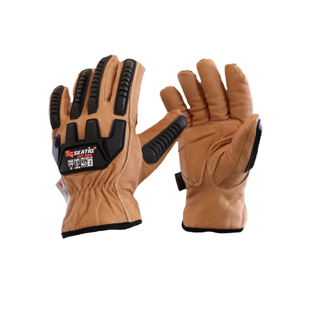 SG-6141 Oilbloc Goat Leather Cut A8 Impact Driver Glove (Cut 8, Impact 2, Puncture 5), Size: S