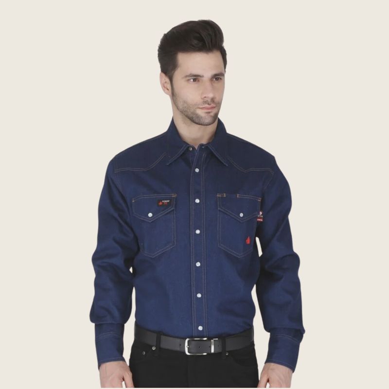 Forge Men&#39;s FR Solid Work Shirt