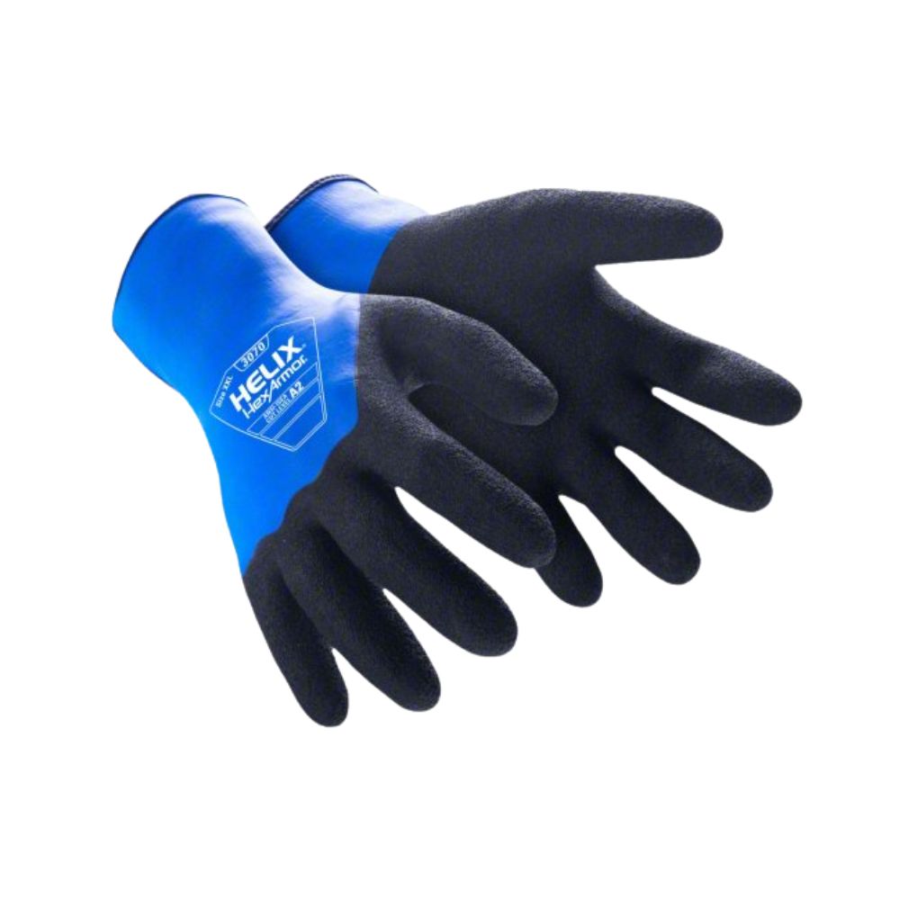 Hexarmor Helix 3070 Glove (Cut 2, Puncture 4, Abrasion 4), Color: Blue/Black: 3070, Size: S
