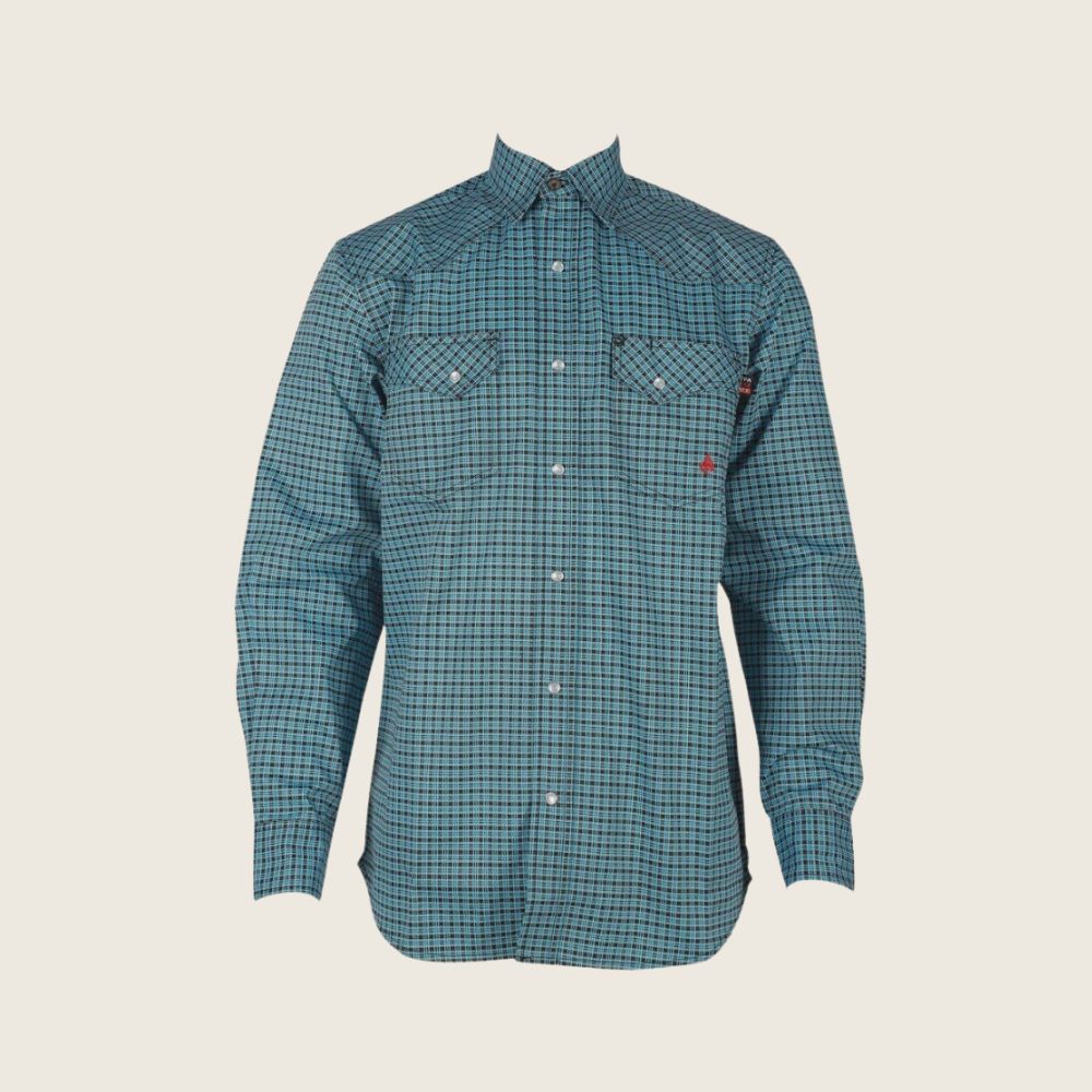 Forge Men&#39;s FR MFRPLD-240 Print Shirt, Size: S, Style: Snap
