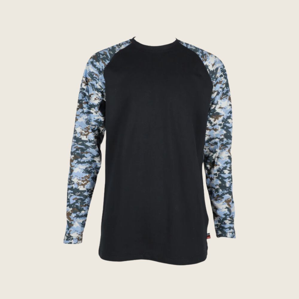Forge Men&#39;s FR Camo Shirt, Color: Navy Camo, Size: S, Style: Crew