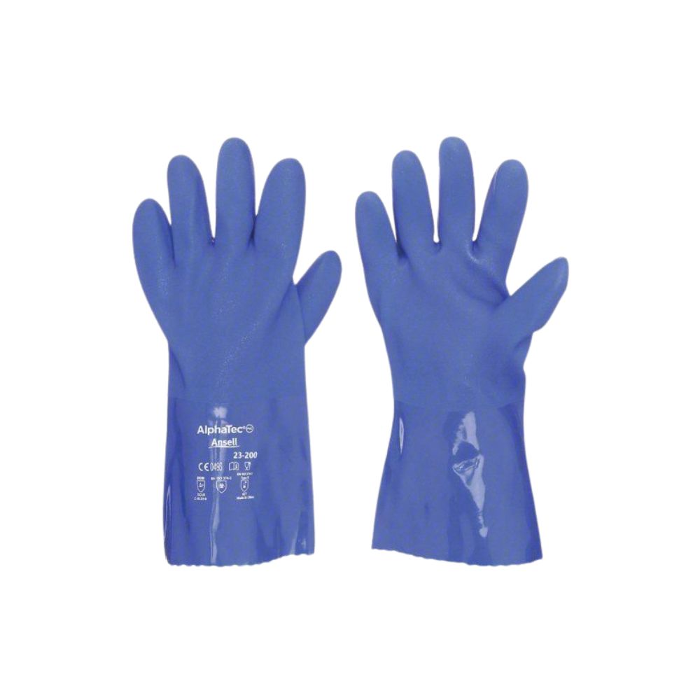 Ansell 10&quot; Chemical Resistant Gloves (Cut 2, Puncture 2, Abrasion 4), Size: M
