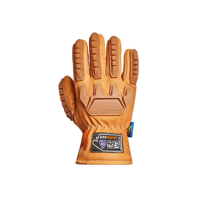 Endura 4PRO 378KMT4P Oilbloc Goat Leather Insulated Impact Glove (Cut 6, Impact 3, Puncture 4, Abrasion 4)