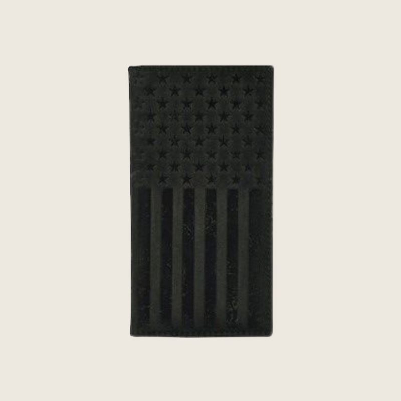 Justin Leather Rodeo Wallet Graphite Flag