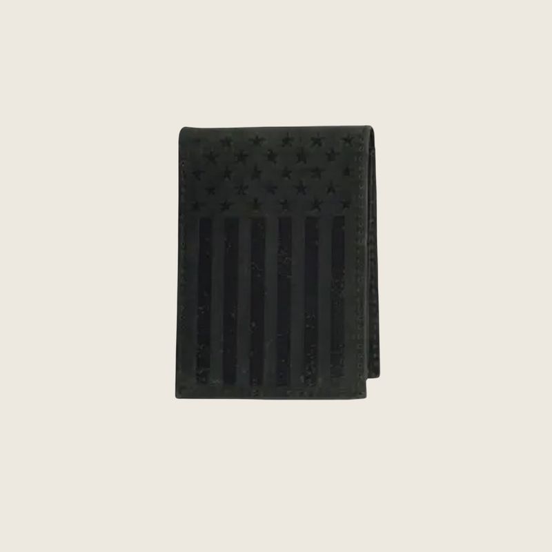 Justin Graphite Flag Front Pocket Wallet