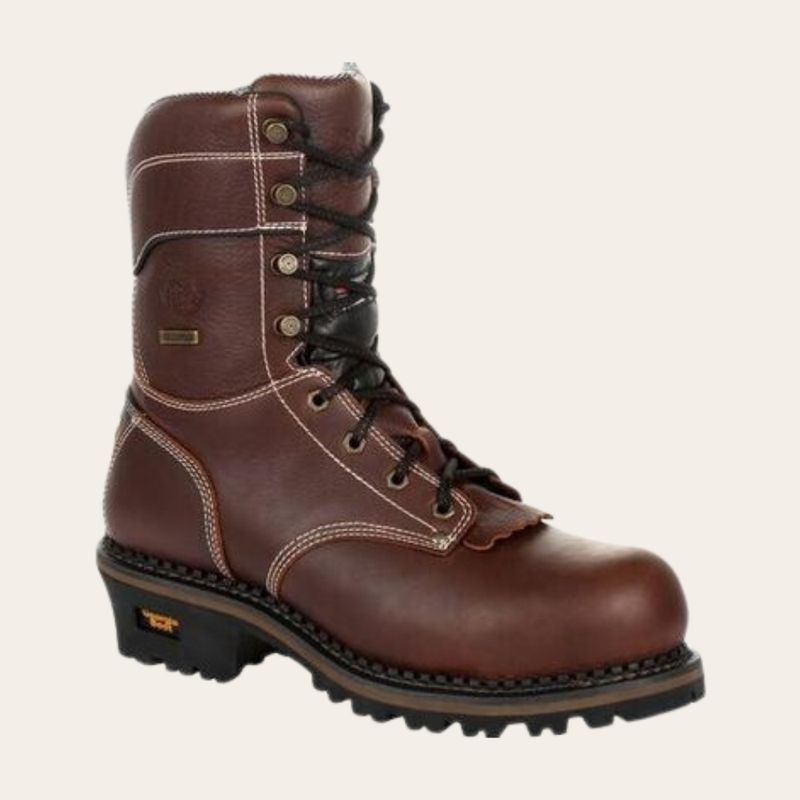 Georgia Boot Men&#39;s AMP LT Composite Toe Waterproof 600g Insulated Logger Work Boot DC