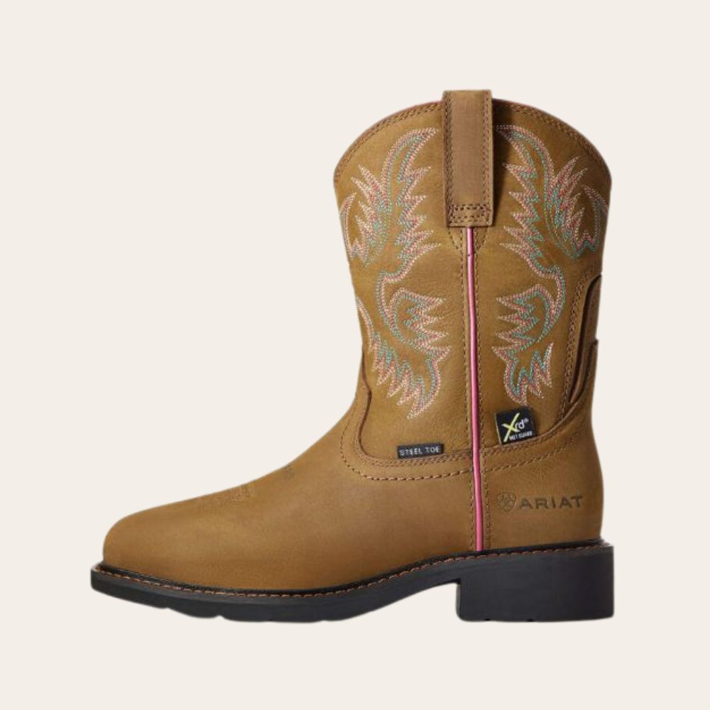 Ariat Women&#39;s Krista Metguard Steel Toe Work Boot, Color: Dark Brown, Size: 5.5, Style: Med (B)