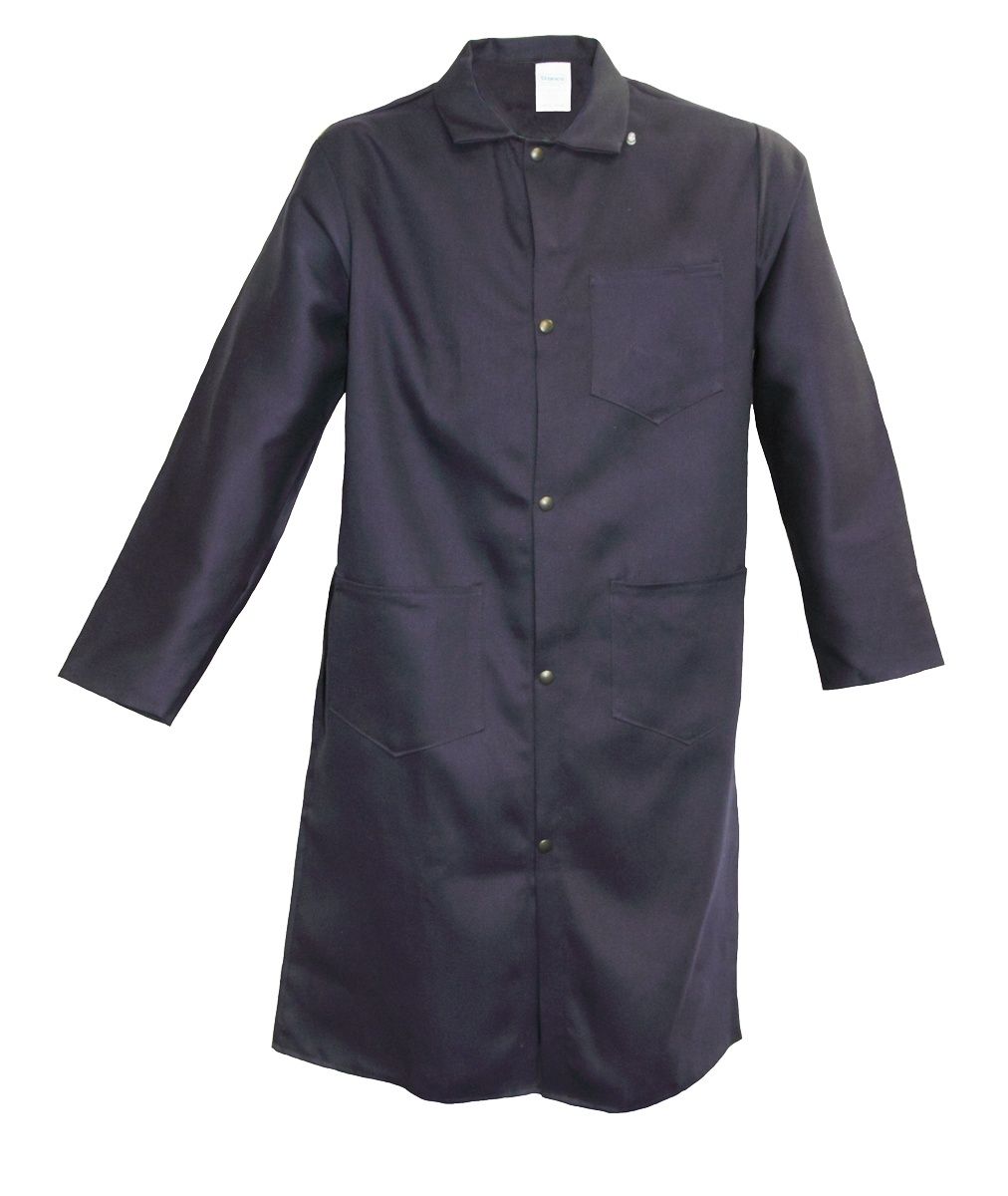 Stanco Navy FR Lab Coat Short, Color: Navy, Size: L