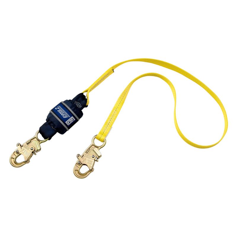3M DBI Sala 1246167 Force Shock Absorbing Lanyard 6 ft. web single-leg Force2 with snap hooks at each end