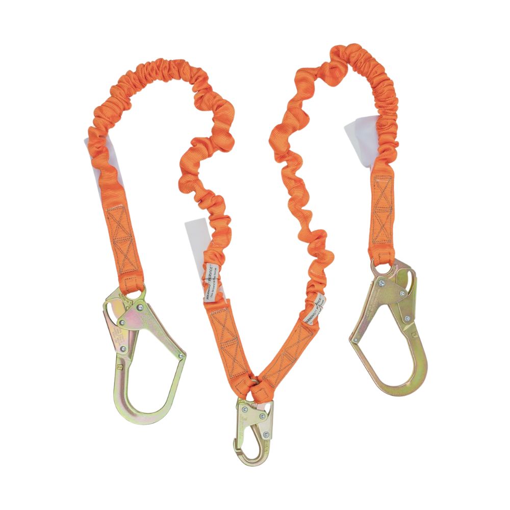 Malta Dynamics Double Leg Stretch Lanyard, Color: 2Rebar/1Snap, Size: 6&#39;
