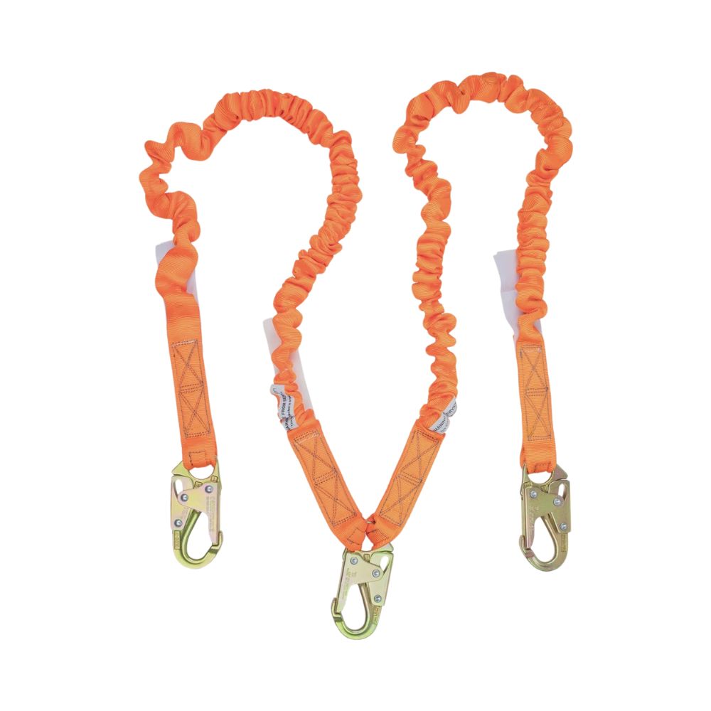 Malta Dynamics Double Leg Stretch Lanyard, Color: 2 Snap Hook, Size: 4.5&#39;-6&#39;