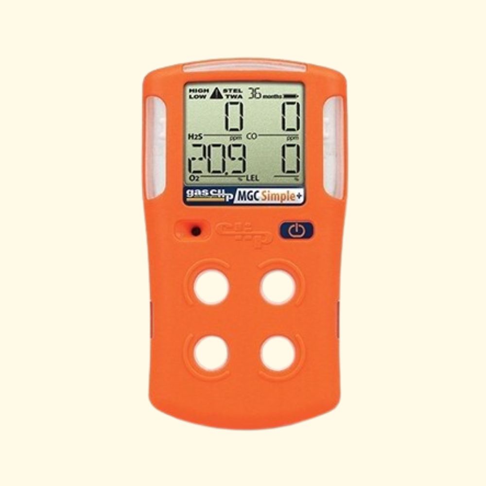 Gas Clip MGC-SIMPLE-PLUS 4 GAS DETECTOR, Monitor Model: MGC-S-PLUS