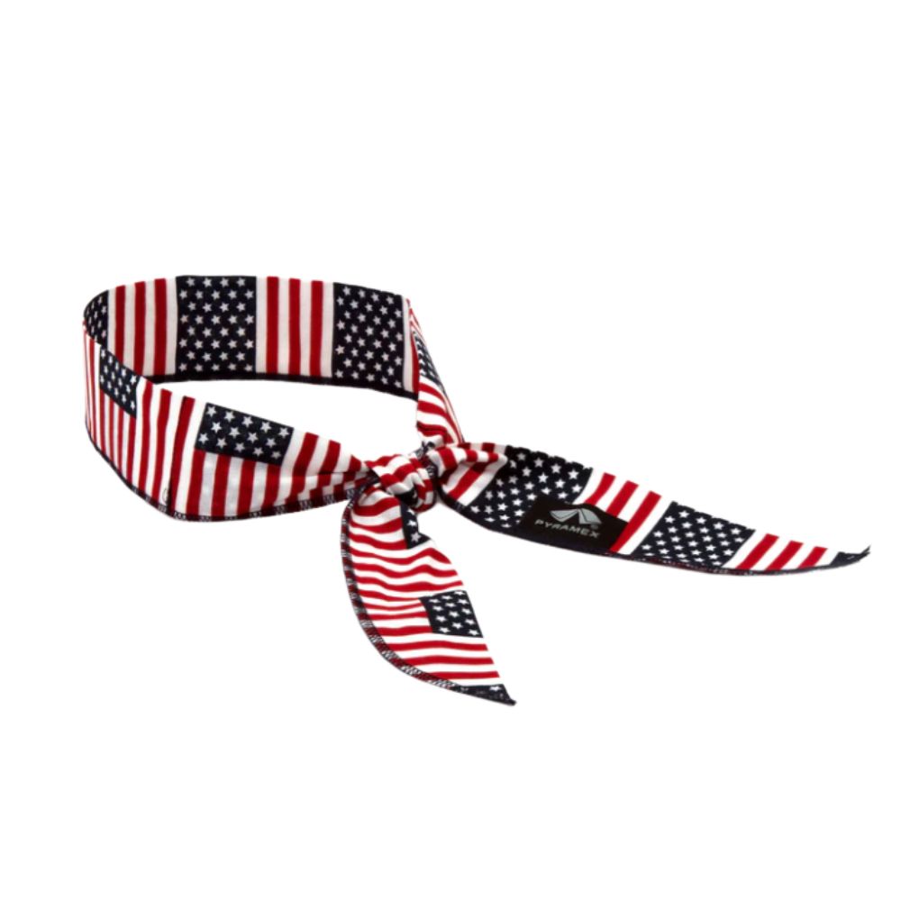 Pyramex Beaded Cooling Bandana CNB12PK Series, Color: American Flag