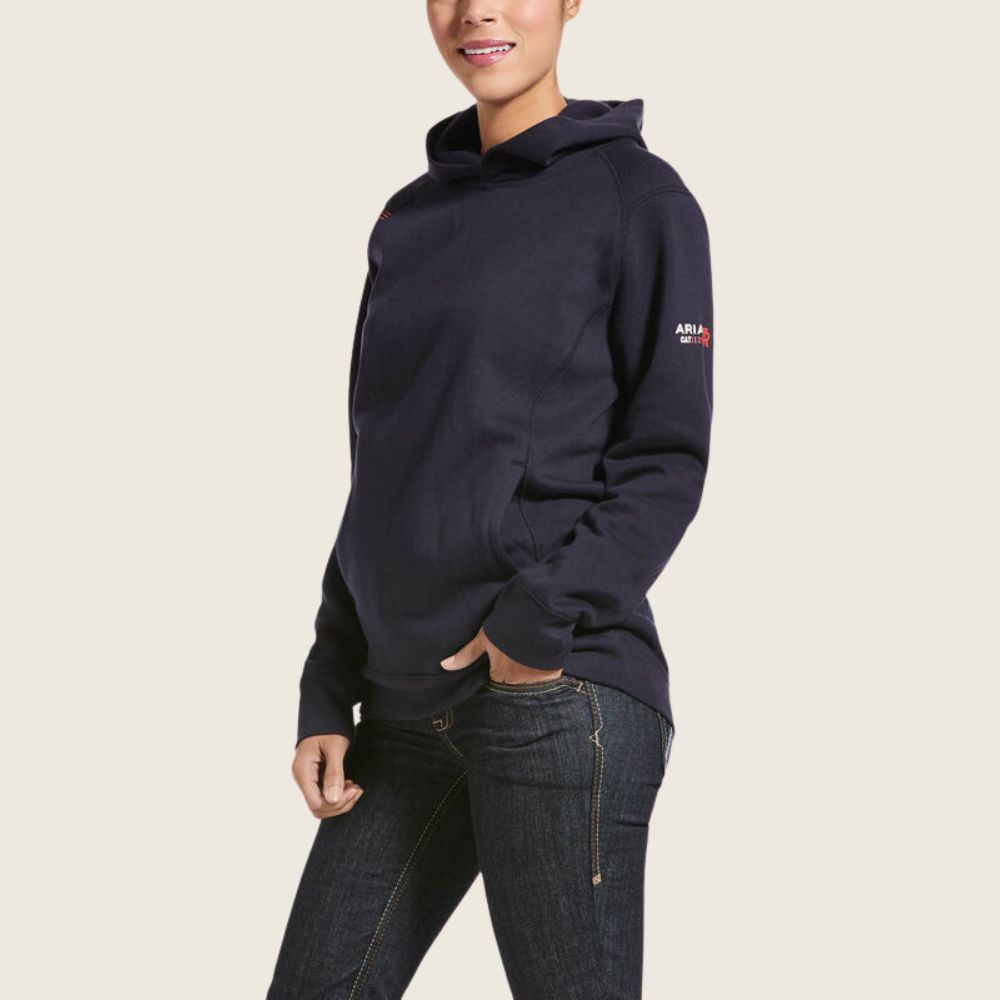 Ariat Women&#39;s FR Rev Pullover Hoodie, Color: Navy, Size: S