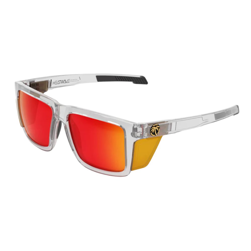 Heat Wave Performance XL VISE Sunglasses Frame: Vapor Clear Frame Sunblast Lens Z87+, Polarized / Non-Polarized: Polarized