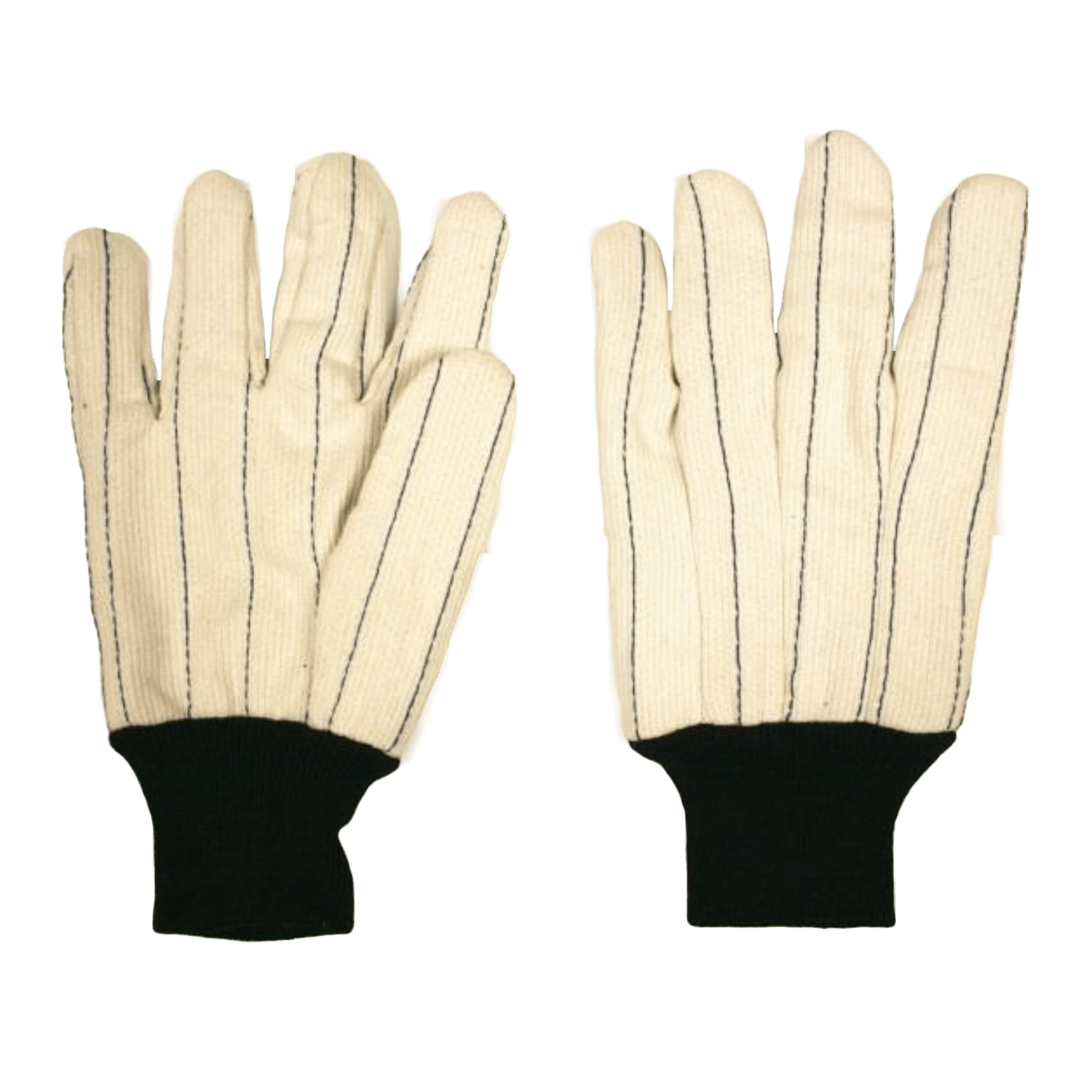 SG-1676 Poly Cotton Canvas Corded Glove Blue Cuff, Size: XL