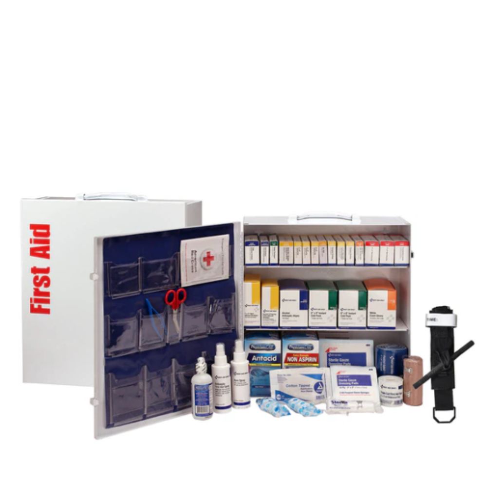First Aid Only 3 Shelf First Aid Cabinet (ANSI B/2021), Size: 100 person