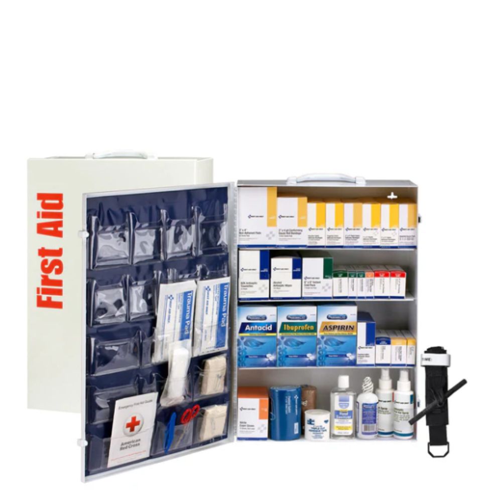 First Aid Only 4 Shelf First Aid Cabinet (ANSI B/2021), Size: 150 person
