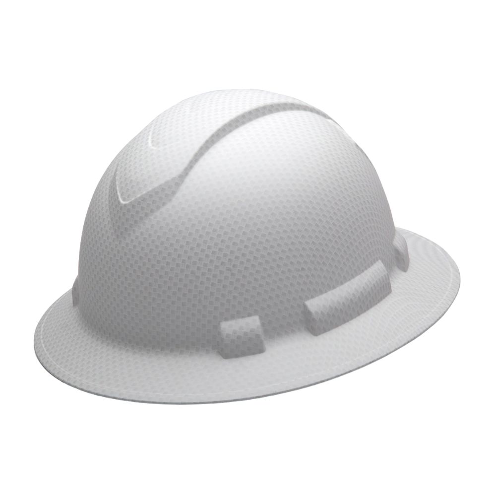 Pyramex Ridgeline Full Brim Hard Hat, Color: Matte White Graphite