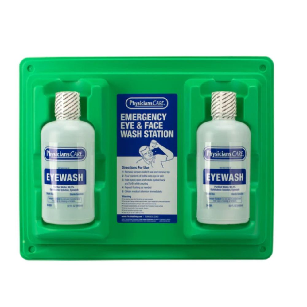 Physicians Care Double 32oz Eyewash Station, Size: 3 Piece Set