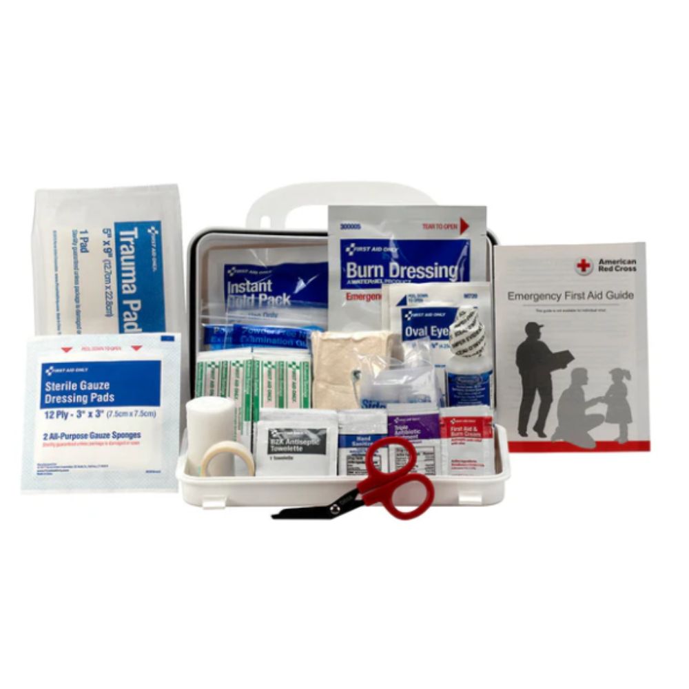 First Aid Only 10 person ANSI A Plastic First Aid Kit , ANSI 2021 Compliant, Size: 10 person