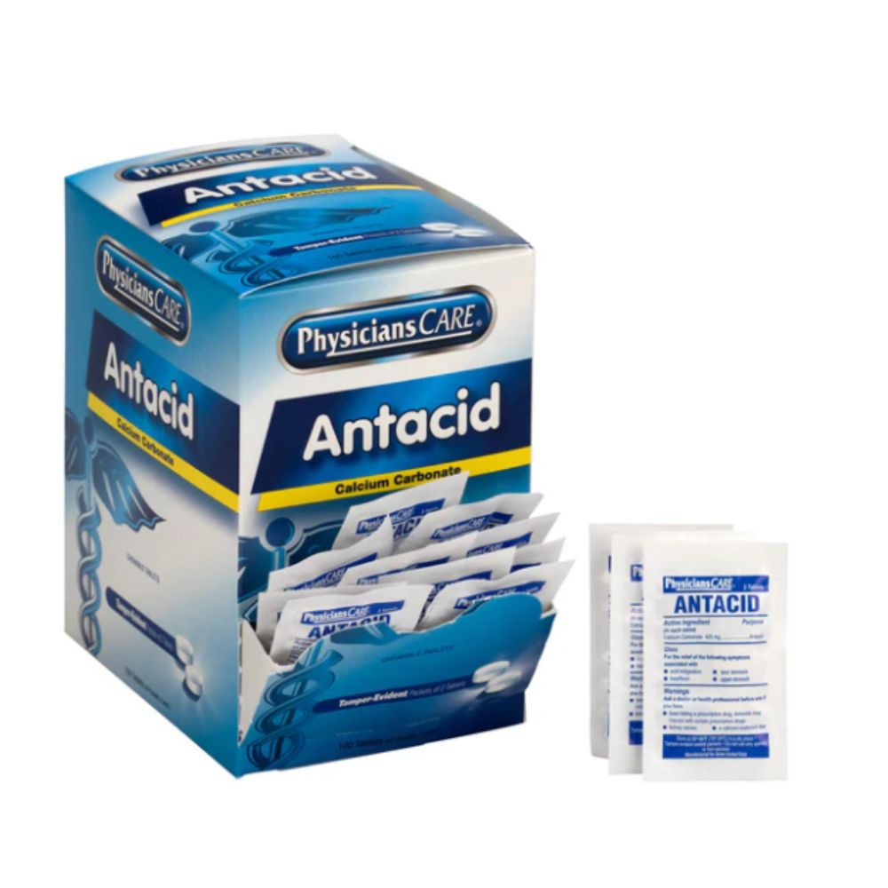 PhysiciansCare Antacid Heartburn Medication , 50 Doses of Two Tablets, 420 mg, Size: 50 packet of Two Tablets