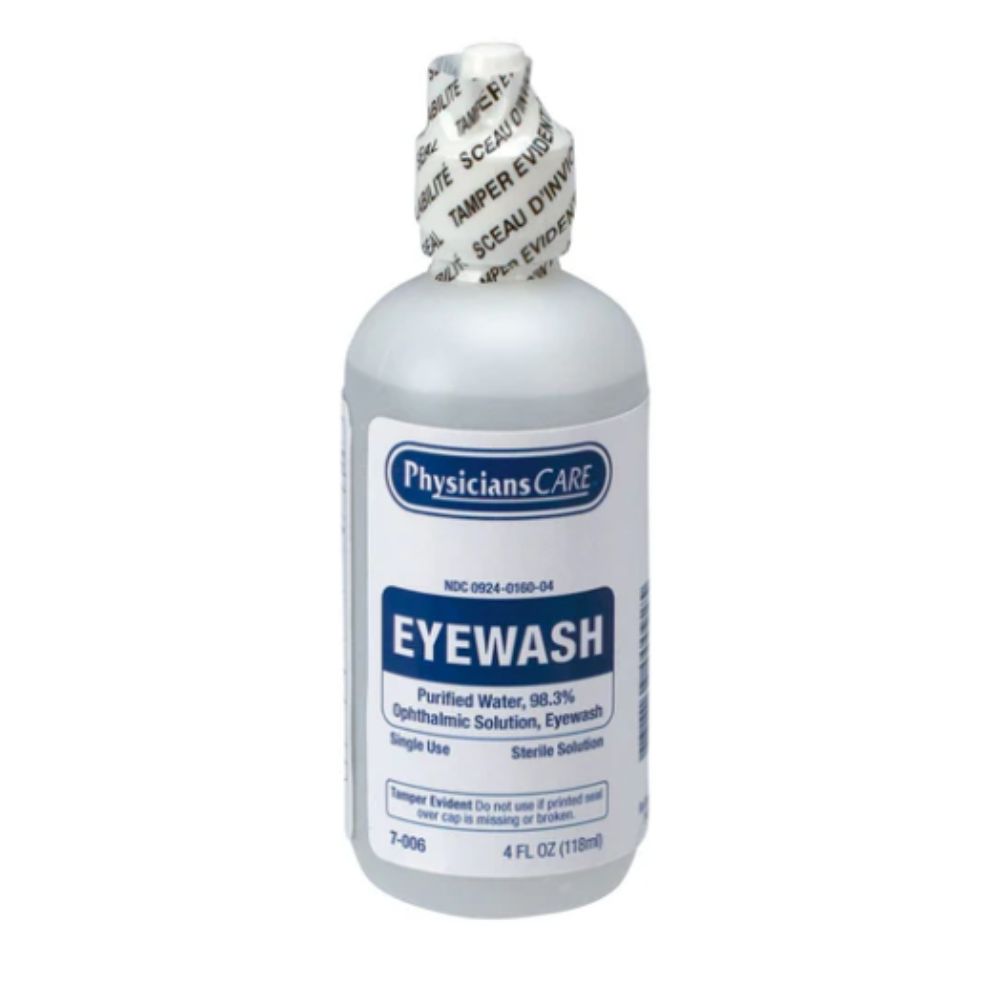 PhysiciansCare Eye Wash Solution, Sterile Isotonic Buffered Solution for Flushing &amp; Irrigating Eyes, 4-oz Bottle, Size: 4 oz