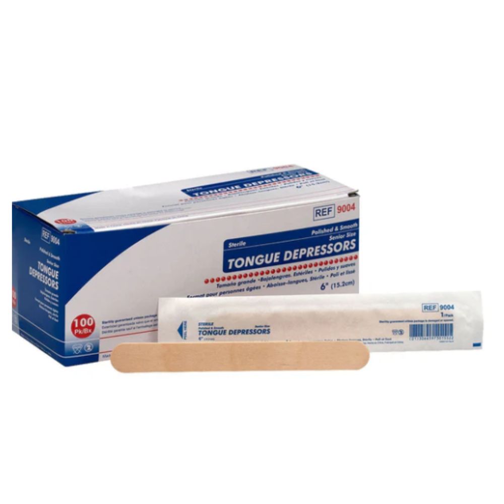 First Aid Only Sterile Tongue Depressors, 6&quot;, Size: 100 Per Box