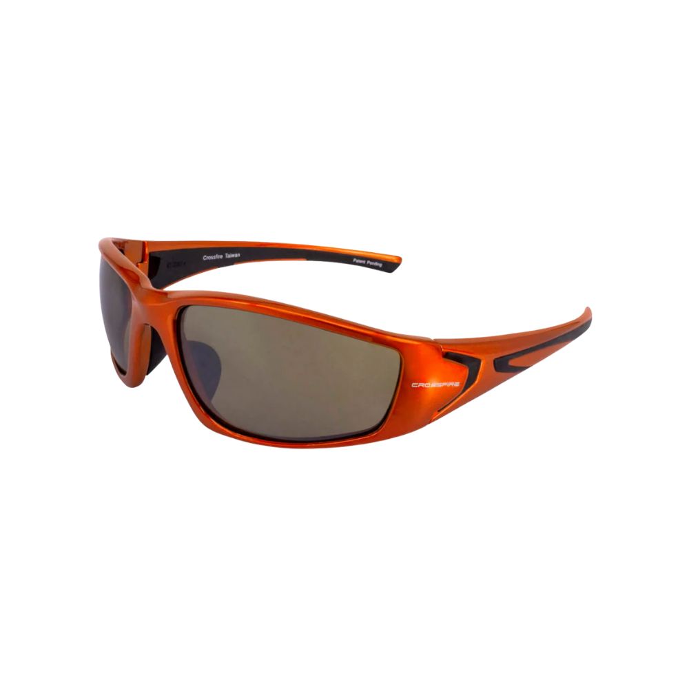 Crossfire RPG Safety Glass, Color of Lens/Frame: Demi-Copper Mirror/Burnt Orange, Quantity: Single