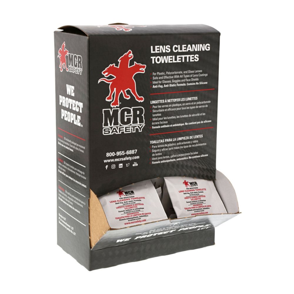 MCR Lens Cleaning Towelettes-DNR, Size: 100 BX