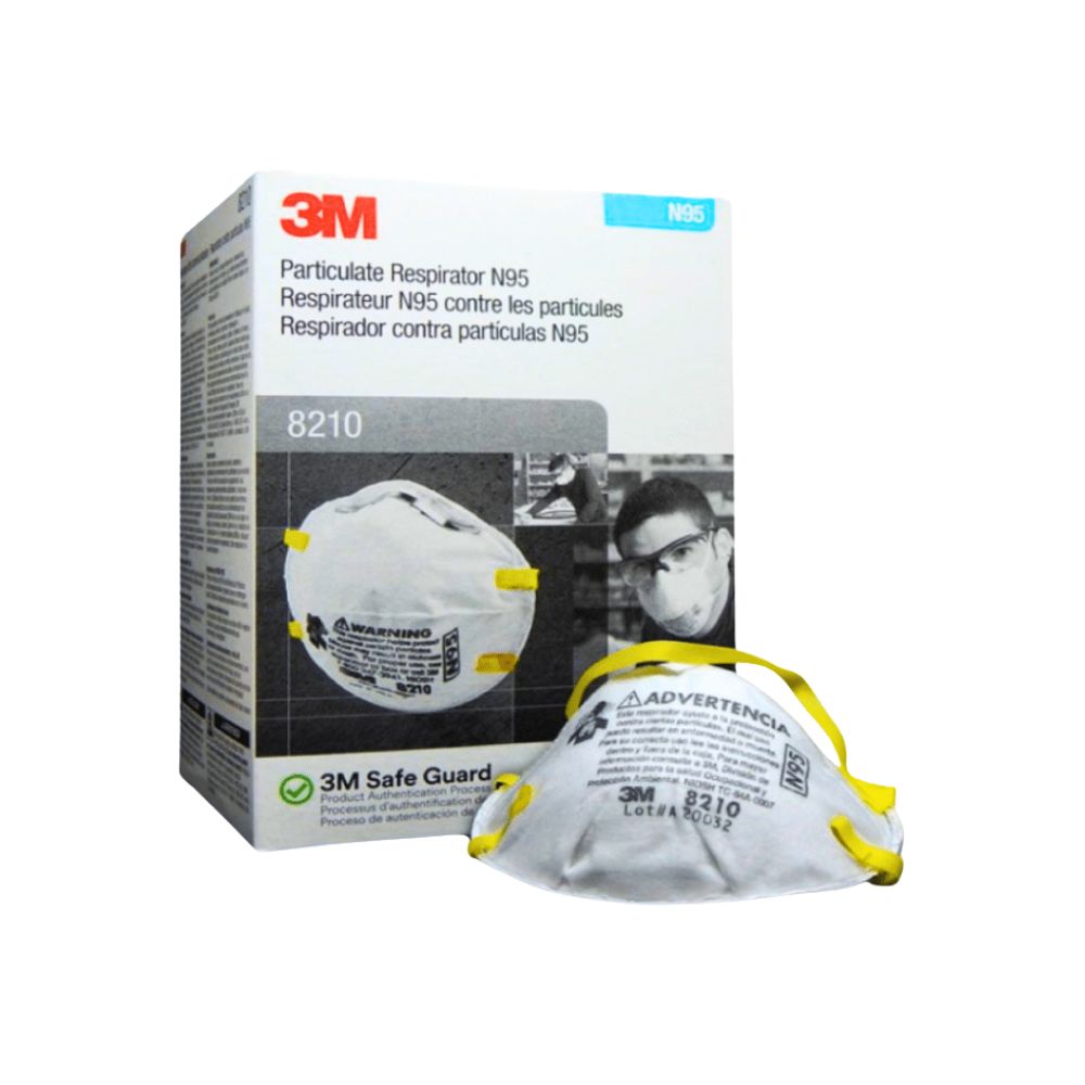 3M Particulate Respirator 8210, Quantity: Box: 20 Pair