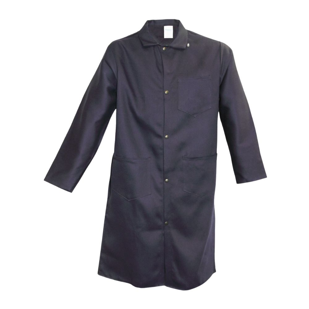 Stanco Navy FR Lab Coat Short, Color: Navy, Size: L