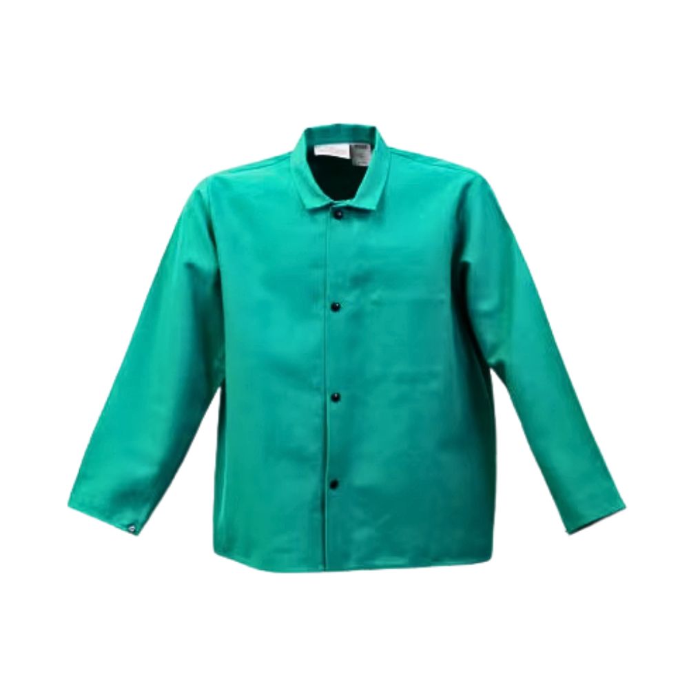 Stanco FR Lab Coat Short, Color: Green, Size: M