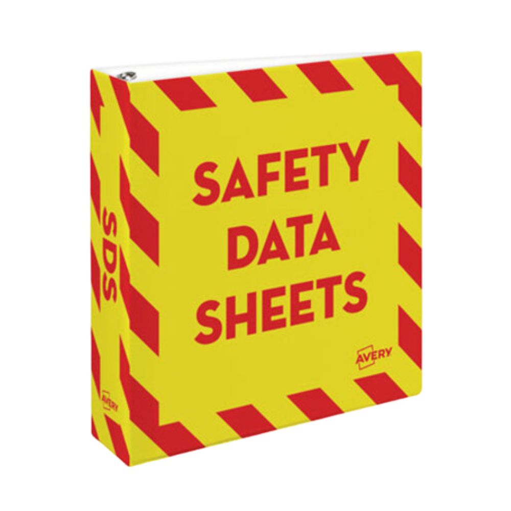 Safehouse Signs SDS 3&quot; Binder, Color: Yellow/Red, Size: 3&quot;