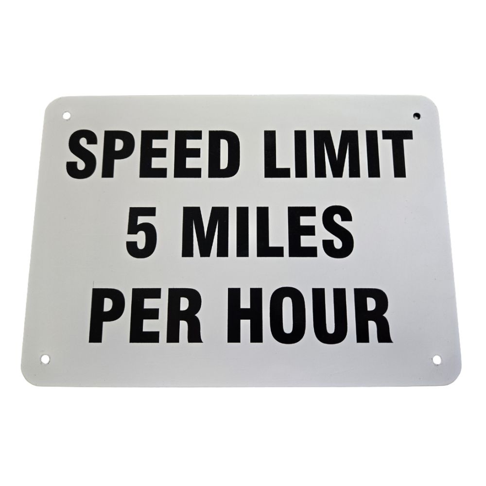 Speed Limit 5 MPH, Color: AL, Size: 18x12