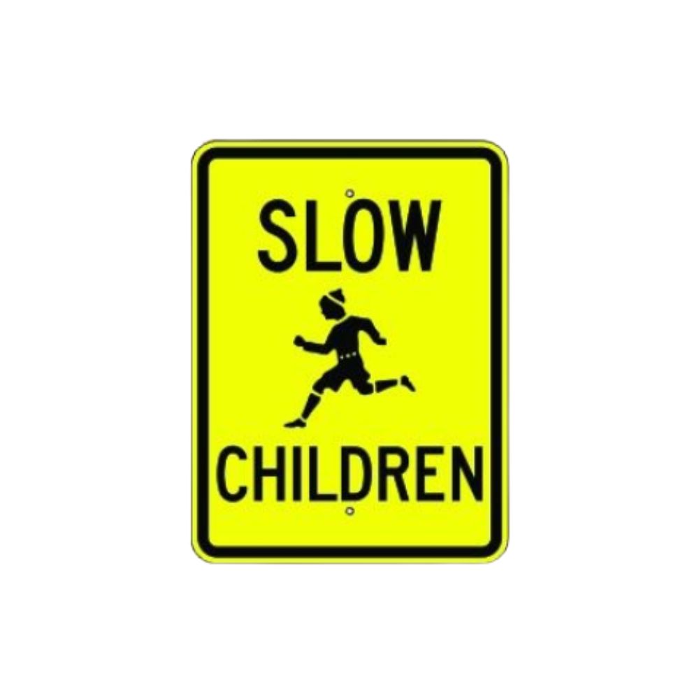 Slow Children, Color: Aluminum, Size: 24&quot;X18&quot;