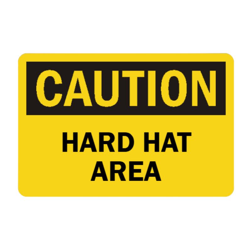 Caution Hard Hat Area